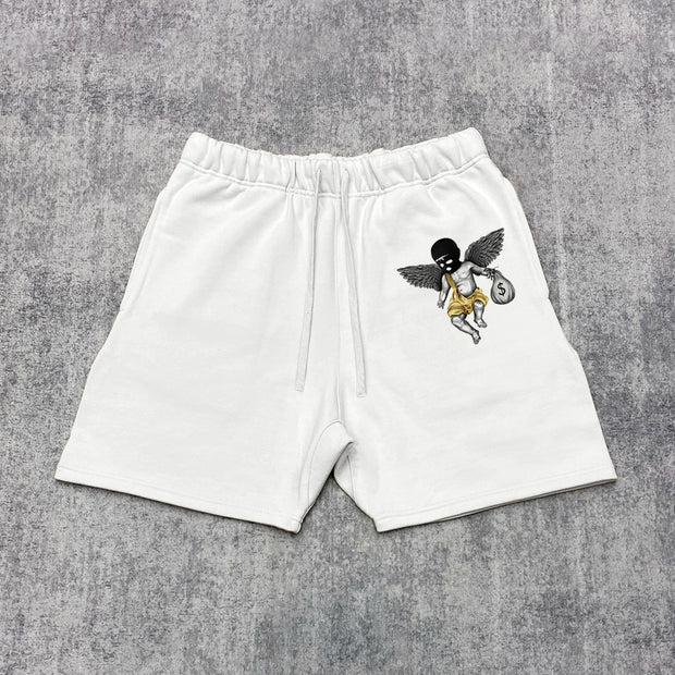 Angel Money Print Track Shorts