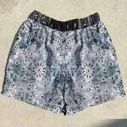 Tie-dyed cashew flower retro shorts