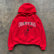 Fashion street trend zipper hooded sweatshirt jacket