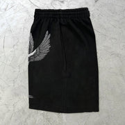 Skull Statement Butterfly Pattern Street Sports Shorts
