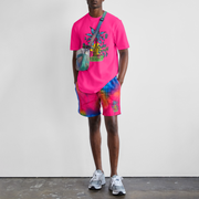 Personalized tie-dye coconut tree print casual suit