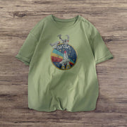 Astronaut retro print fashion T-shirt