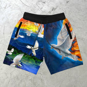Dove Art Print Street Hip Hop Shorts