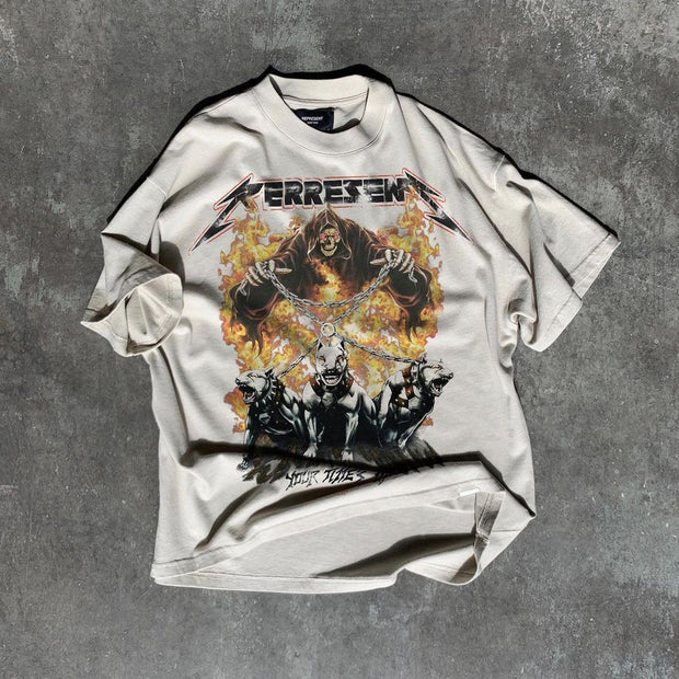 Personalized fashion round neck short sleeve printed T-shirt