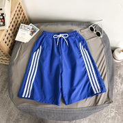 Trendy three-bar sweatpants loose five-point pants