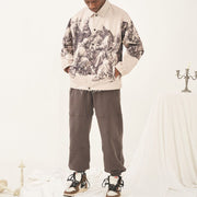 Casual sports retro fashion lapel jacket