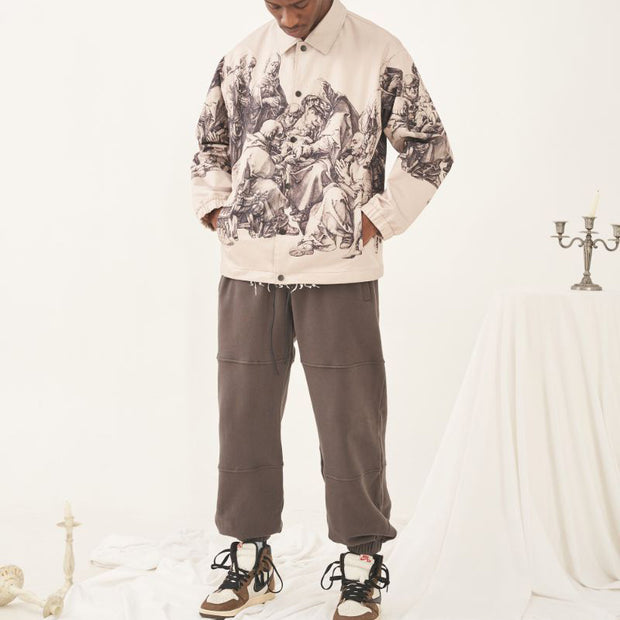 Casual sports retro fashion lapel jacket