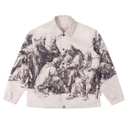 Casual sports retro fashion lapel jacket