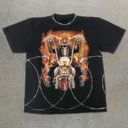 Personalized skull print T-shirt