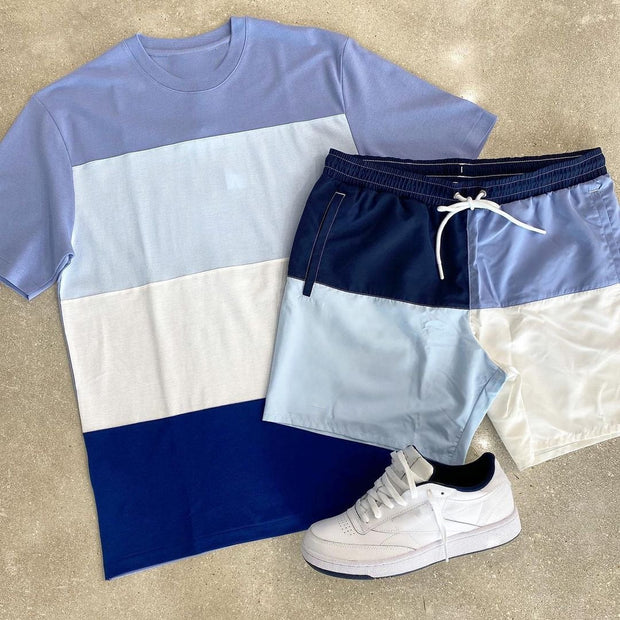 Fashion color matching sports suit
