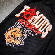 Hip hop flame dunk pattern casual shorts