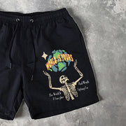 Skull Print 5 Inseam Shorts