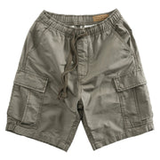 Multi Pocket Elastic Waist Cargo Shorts Casual Cropped Pants