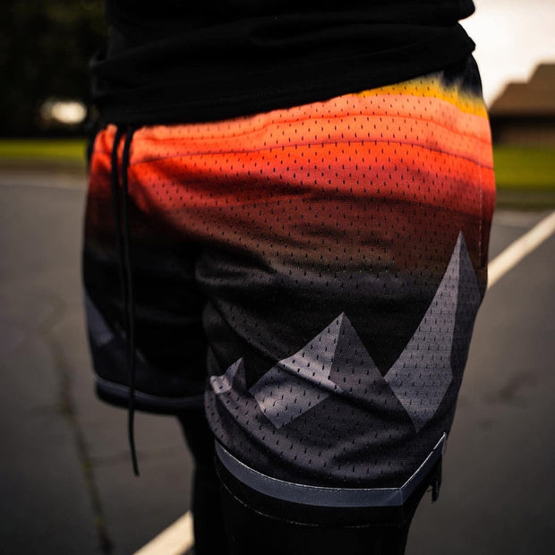 Trendy Gradient Print Track Shorts