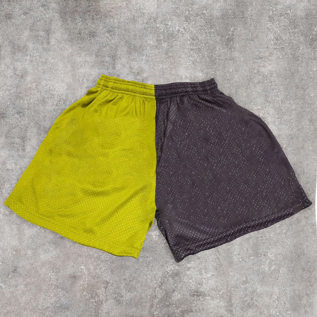 Contrast Loose Graphic Street Mesh Shorts
