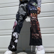 Personalized Tide Brand Printed Street Straight Pants