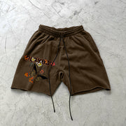 Fashion print trend street casual shorts