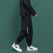 Workwear and straight leg wide Hong Kong style casual pants
