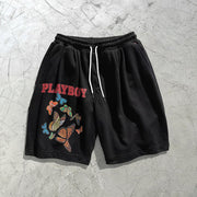 Outdoor sports leisure butterfly retro print shorts