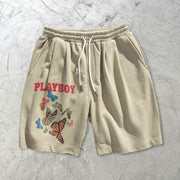 Outdoor sports leisure butterfly retro print shorts