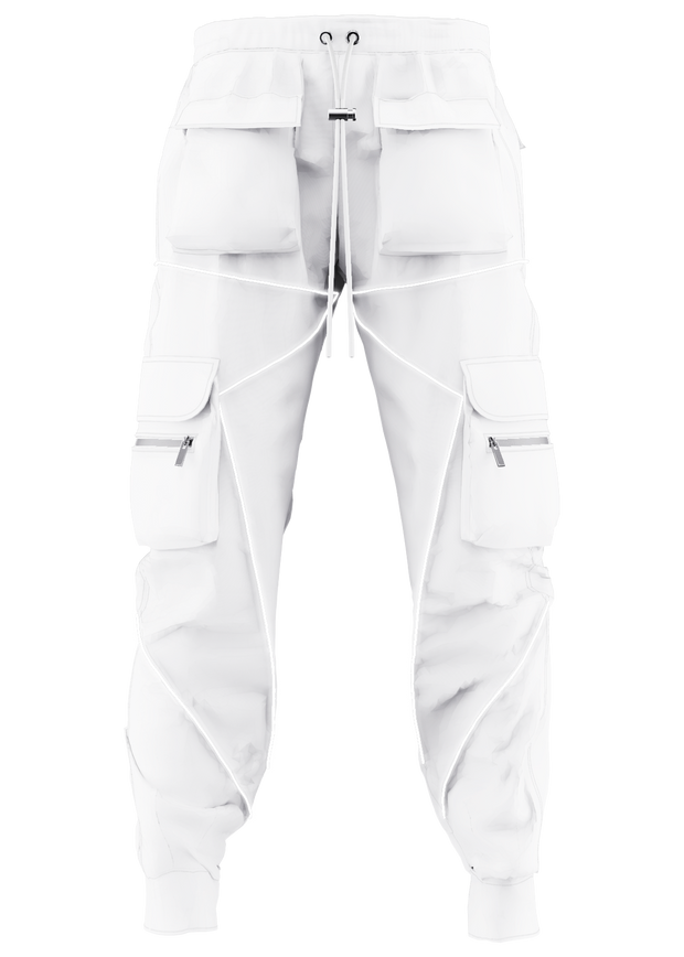 Fashion street style loose multi-pocket cargo trousers