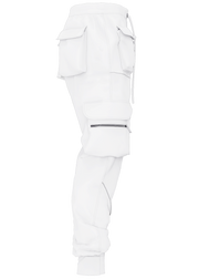 Fashion street style loose multi-pocket cargo trousers