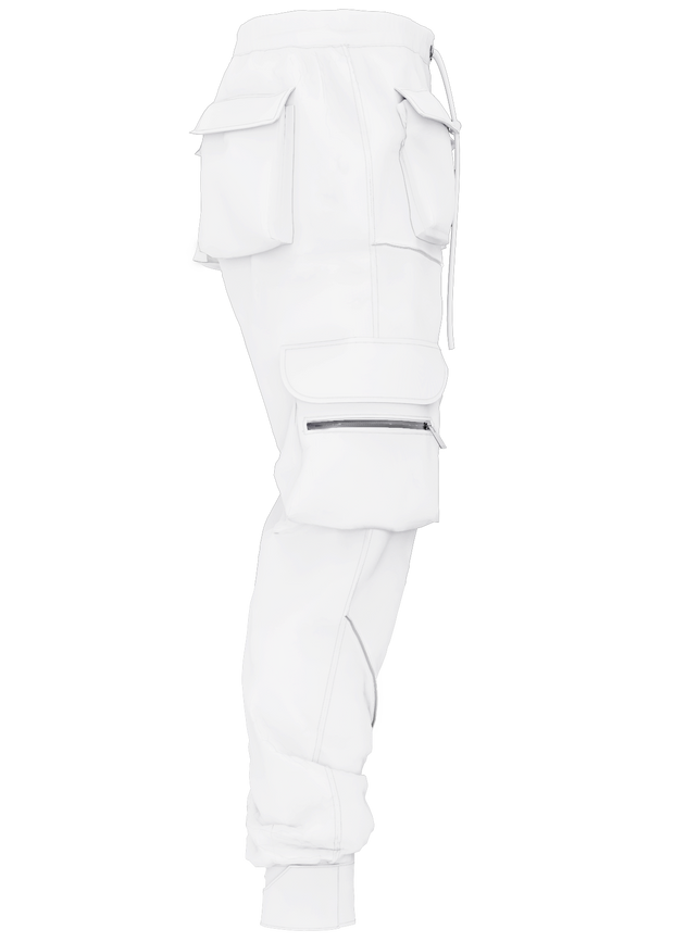 Fashion street style loose multi-pocket cargo trousers