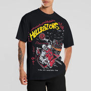 Personalized street style skull print short-sleeved T-shirt men