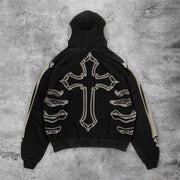 Street skull cross hoodie