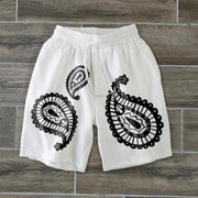 Personalized street retro print shorts