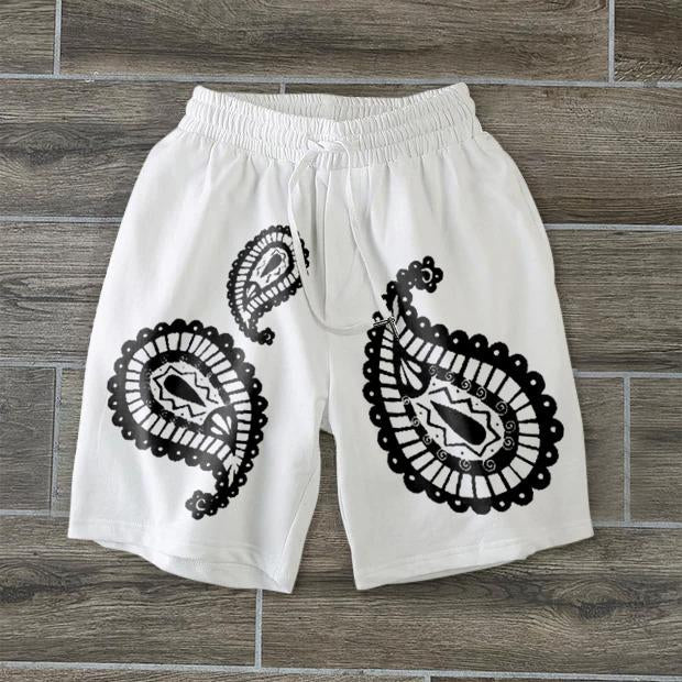 Personalized street retro print shorts