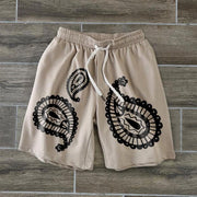 Personalized street retro print shorts