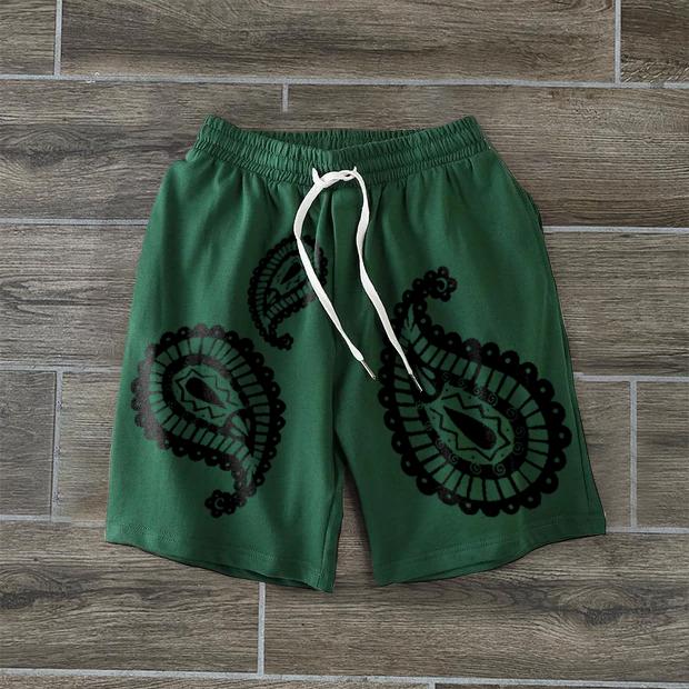 Personalized street retro print shorts