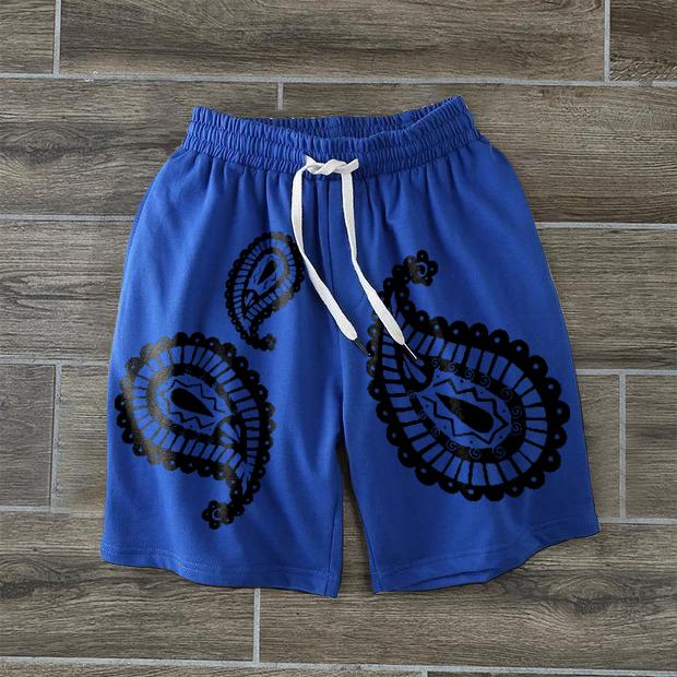 Personalized street retro print shorts