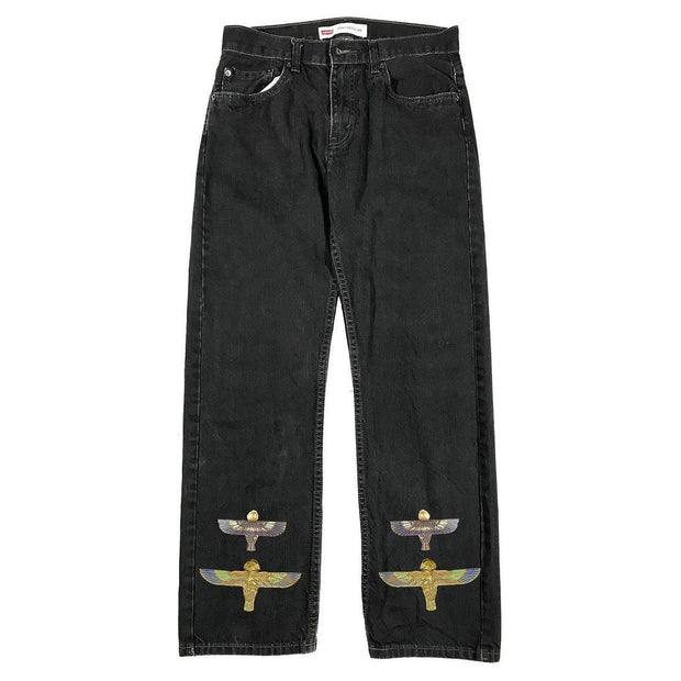 Personalized retro hip-hop fashion loose jeans
