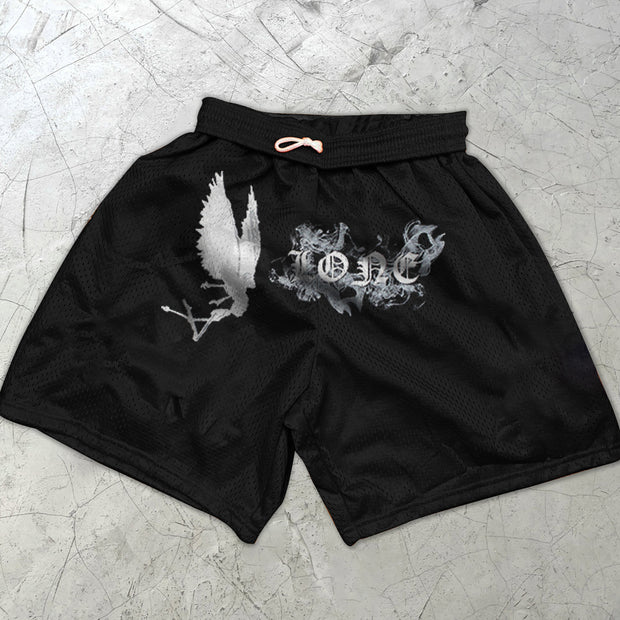 Retro Street Fashion Mesh Sports Shorts