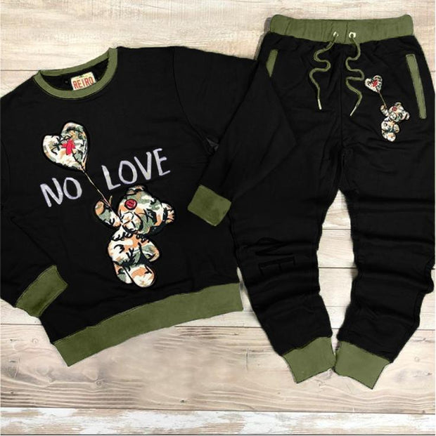 Street sweatshirt casual long-sleeved casual trousers sports suit