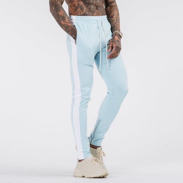 Fashion casual sports color block trousers