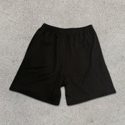 Skull Graphic Print Elastic Shorts