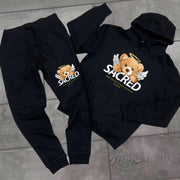 Paradise teddy bear casual street sports home plus velvet suit