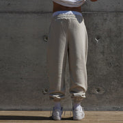 Trendy Vintage Print Casual Drawstring Pants