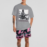 Personalized printed camouflage shorts suit