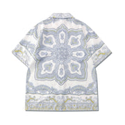 Trendy Baroque Casual Shorts Shirt Loose Short Sleeve Suit