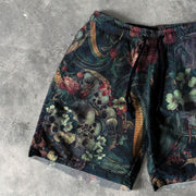 Skull Print 5 Inseam Shorts