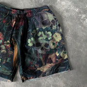 Skull Print 5 Inseam Shorts