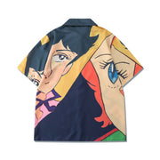 Beach cartoon print shorts street fashion suit