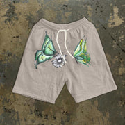 Personalized butterfly print hip-hop shorts