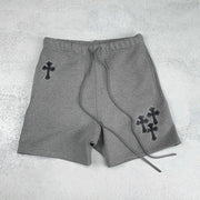 Fashion cross-print casual shorts