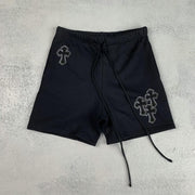 Fashion cross-print casual shorts