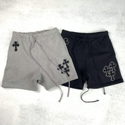 Fashion cross-print casual shorts